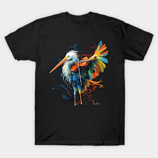 Stork Playing Violin T-Shirt